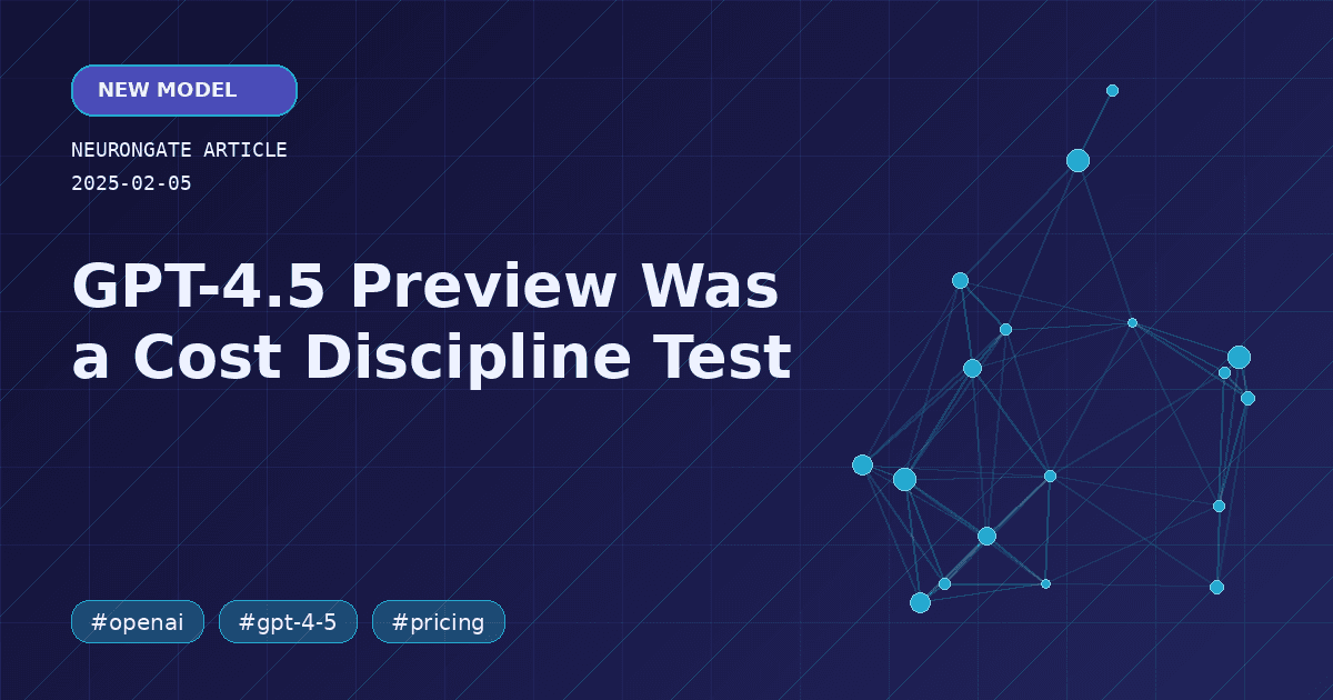 GPT-4.5 Preview Was a Cost Discipline Test article preview graphic