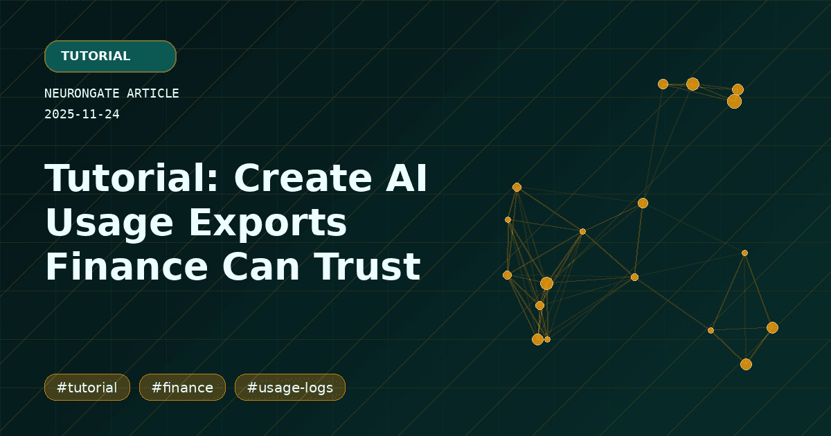 Tutorial: Create AI Usage Exports Finance Can Trust article preview graphic