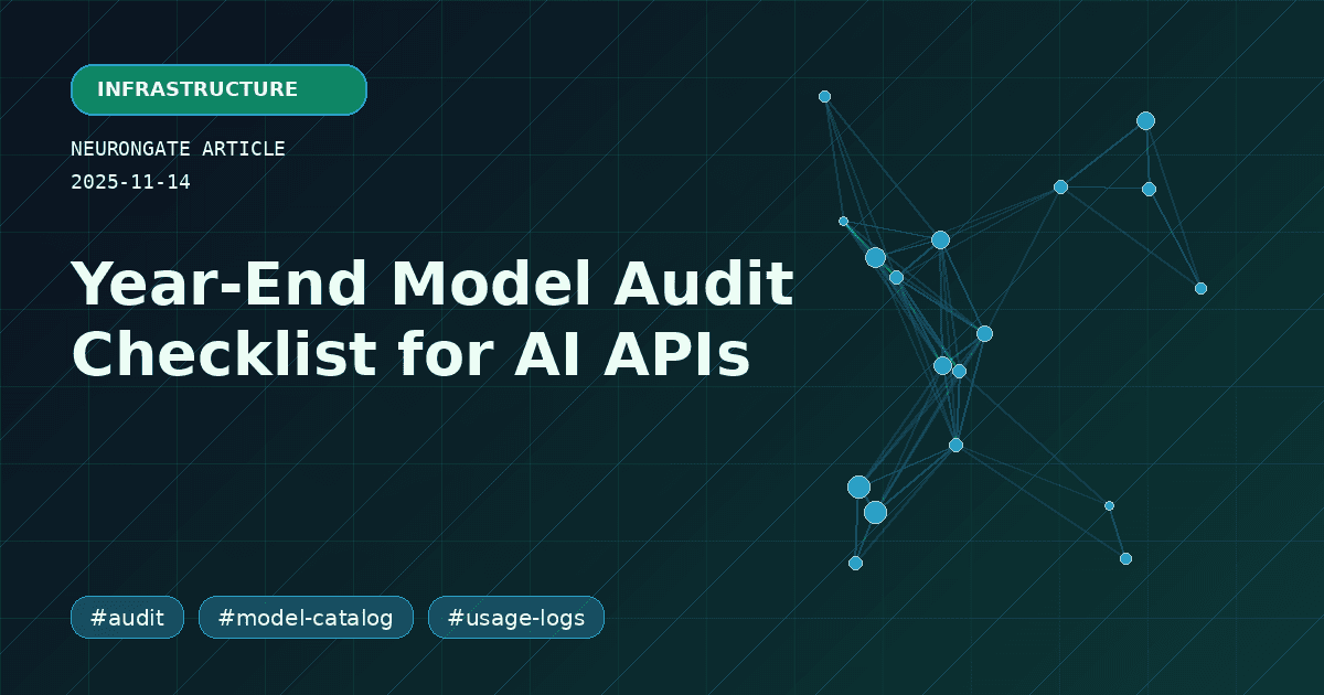 Year-End Model Audit Checklist for AI APIs article preview graphic