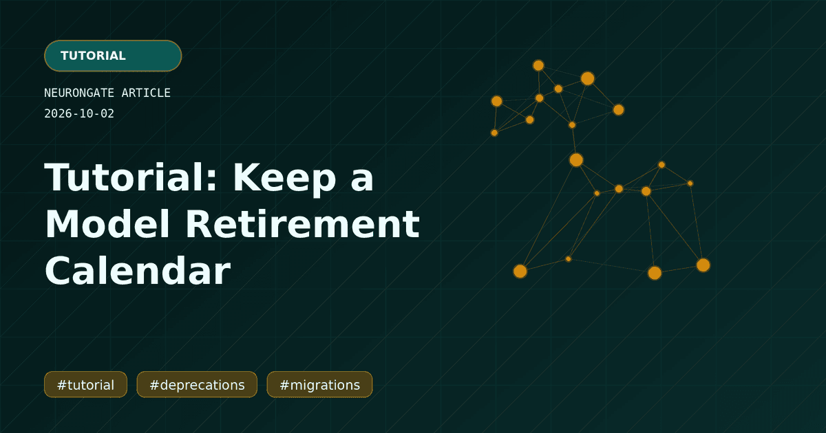 Tutorial: Keep a Model Retirement Calendar article preview graphic