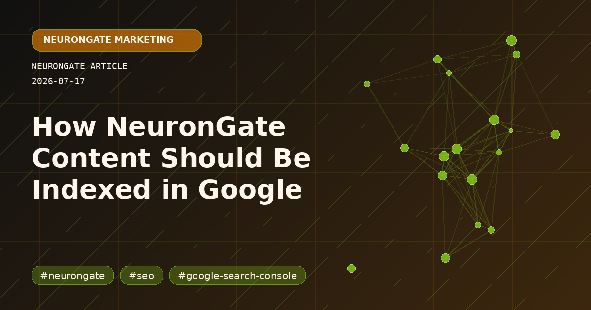 How NeuronGate Content Should Be Indexed in Google preview graphic